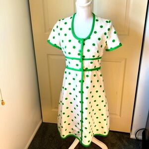 Green Polka Dot Midi Dress